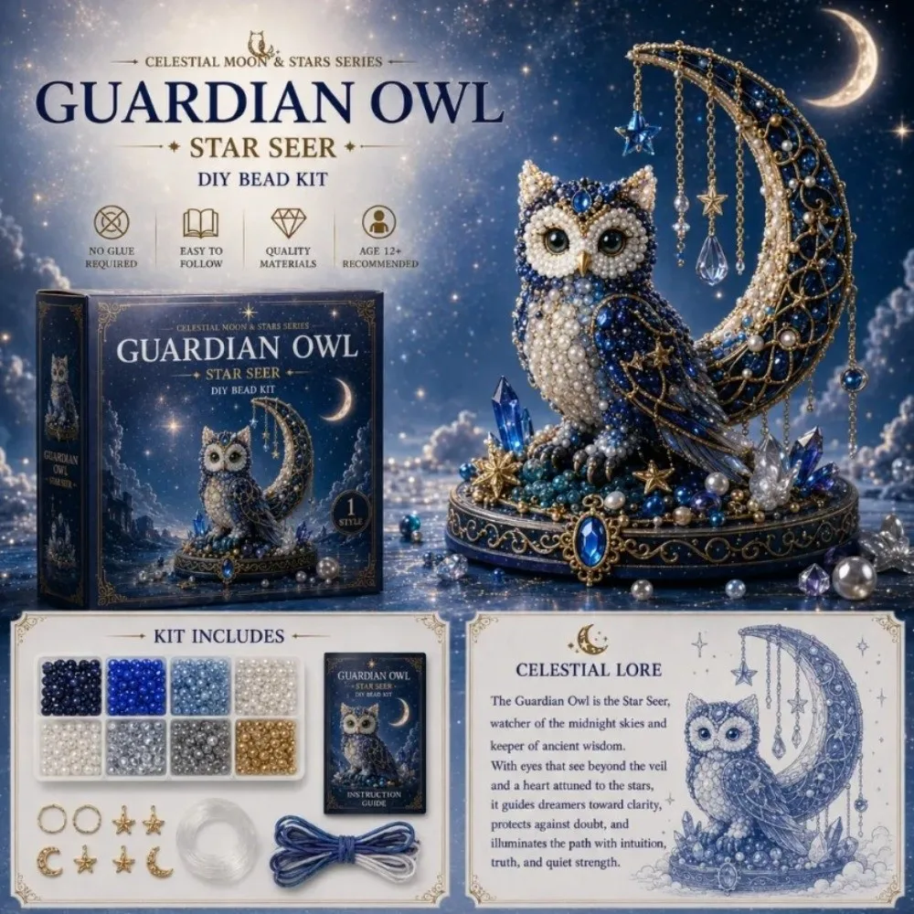 3D Design Animal Guardian Beading Kit Handmade Animal Shape DIY Beadwork Craft Kit Material Package with Colorful Beads