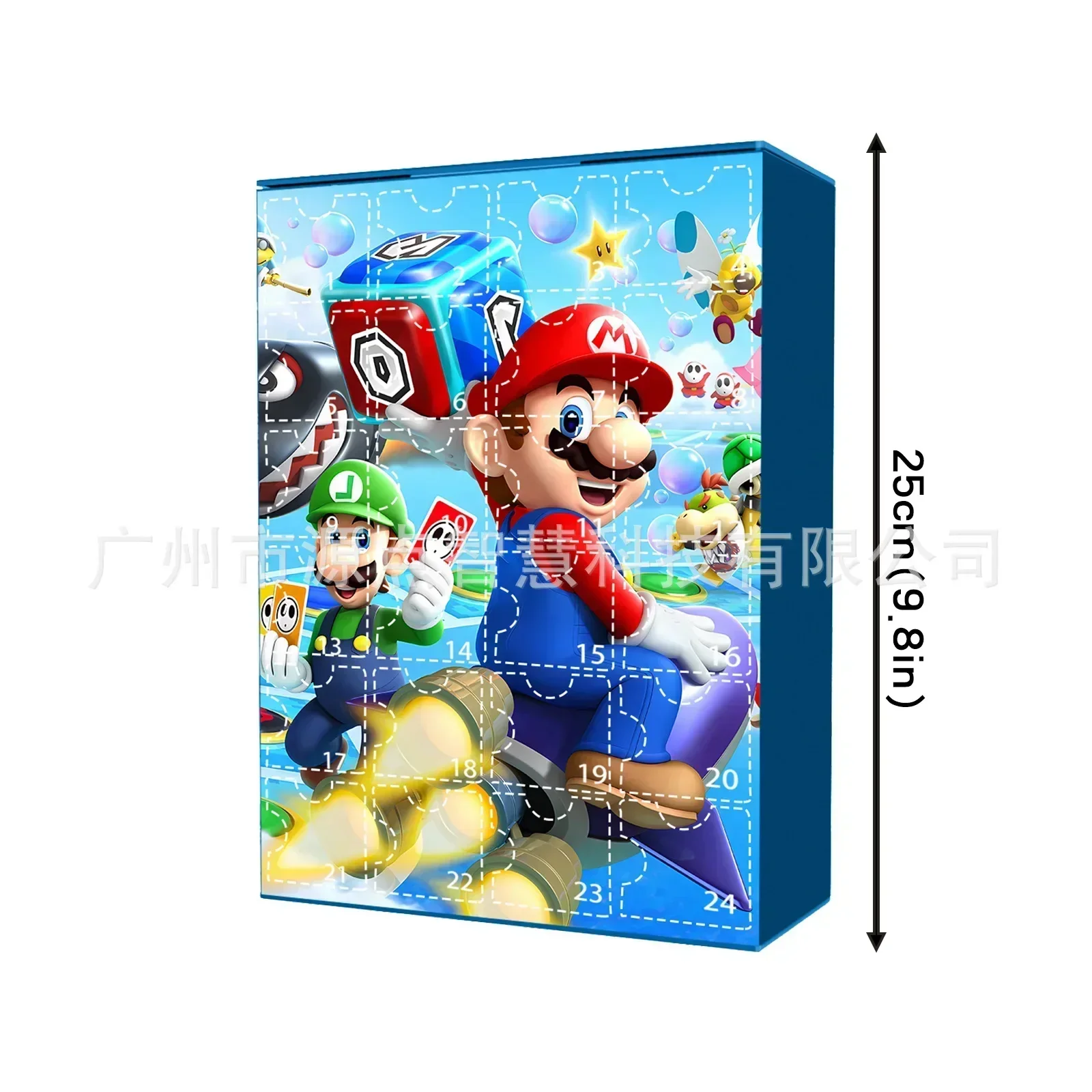 Super Mario Anime Figure Mario Luigi Yoshi Waluigi Plastic Doll Ornament Blind Box Toys Christmas Advent Calendar Birthday Gifts