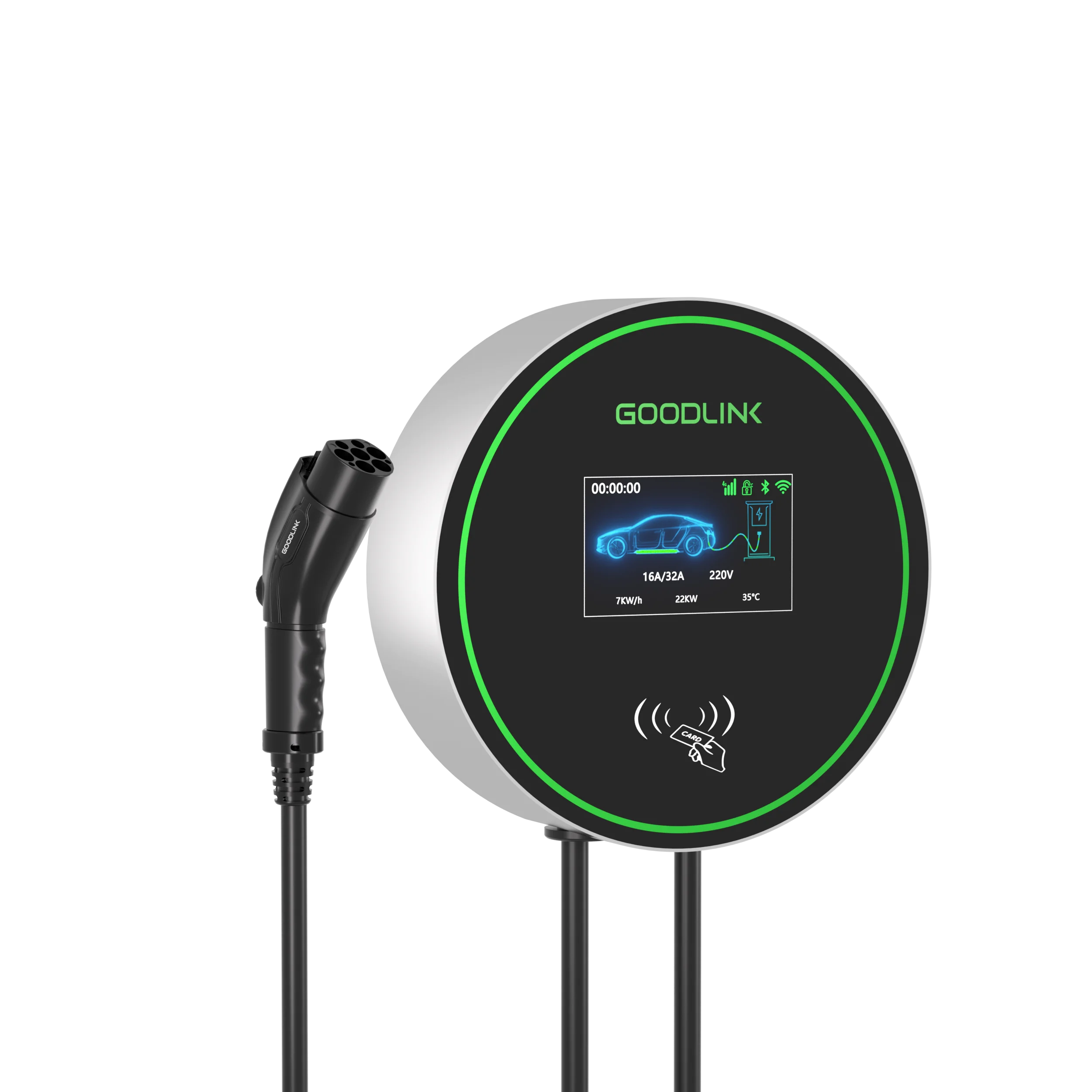 

Wall-mounted fast charging 7KW AC electric vehicle charger GBT socket IP65 32A 200-220V CQC certified model S01 box