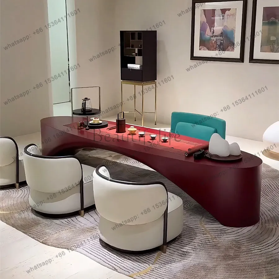 

Modern light luxury creative tatami tea table commercial zen sitting table