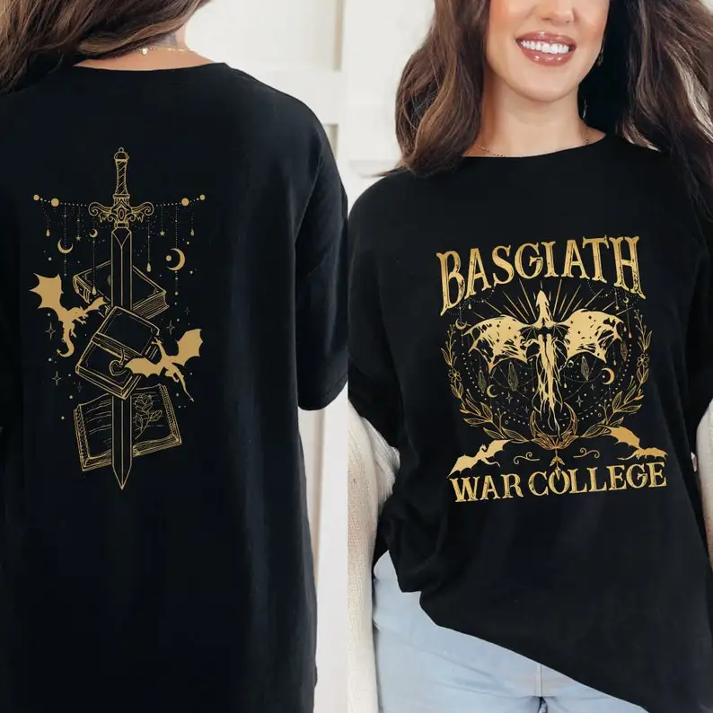 

Basgiath War College 2 Sided Shirt Fourth Wing Riders Quadrant Dragon Rider TShirt Fourth Wing Shirt