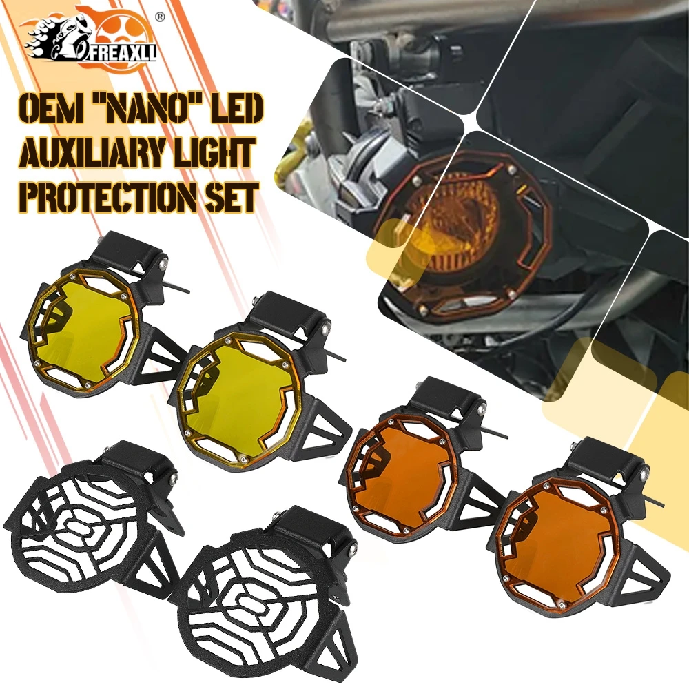 

NEW For BMW F750GS 2018-2026 Flipable Fog Light Protector OEM "Nano" LED Auxiliary light protection Set 2025 2024 2023 2022 2021