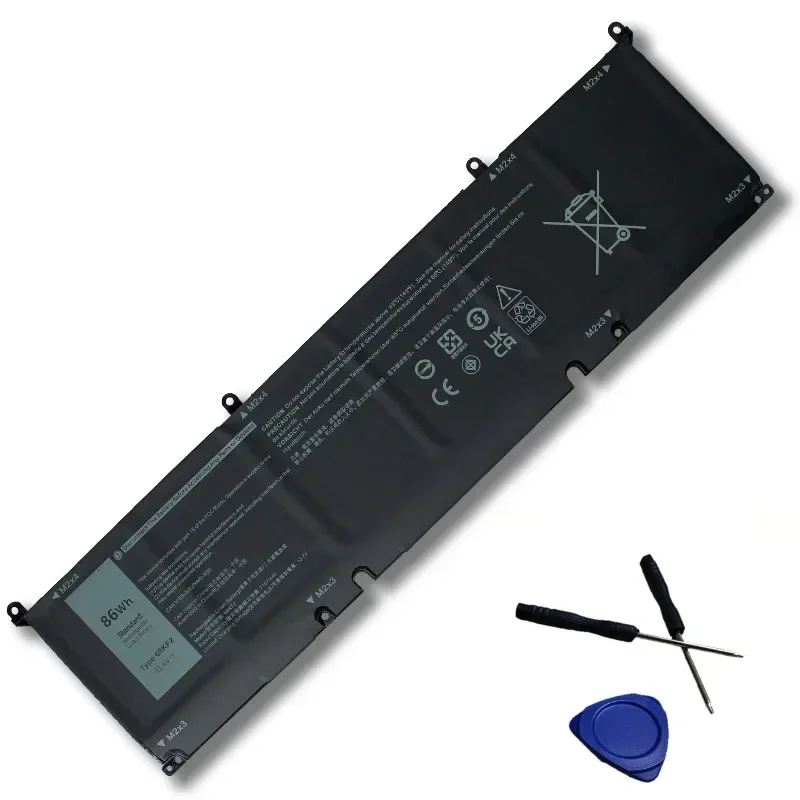 High Capacity 69KF2 86Wh Battery For Dell XPS 15 9500 P91F Alienware M17 R3 Replace 8FCTC 70N2F 11.4V Battery