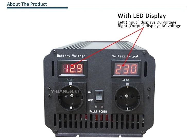 Inverter dc ac 24 volt, konverter gelombang sinus murni 24 volt, konverter 1000 2000 3000 4000 5000 watt