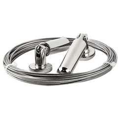 Tension Curtain Rod Stainless Steel Wire Rope Drape Clothesline Photo Hanging Picture
