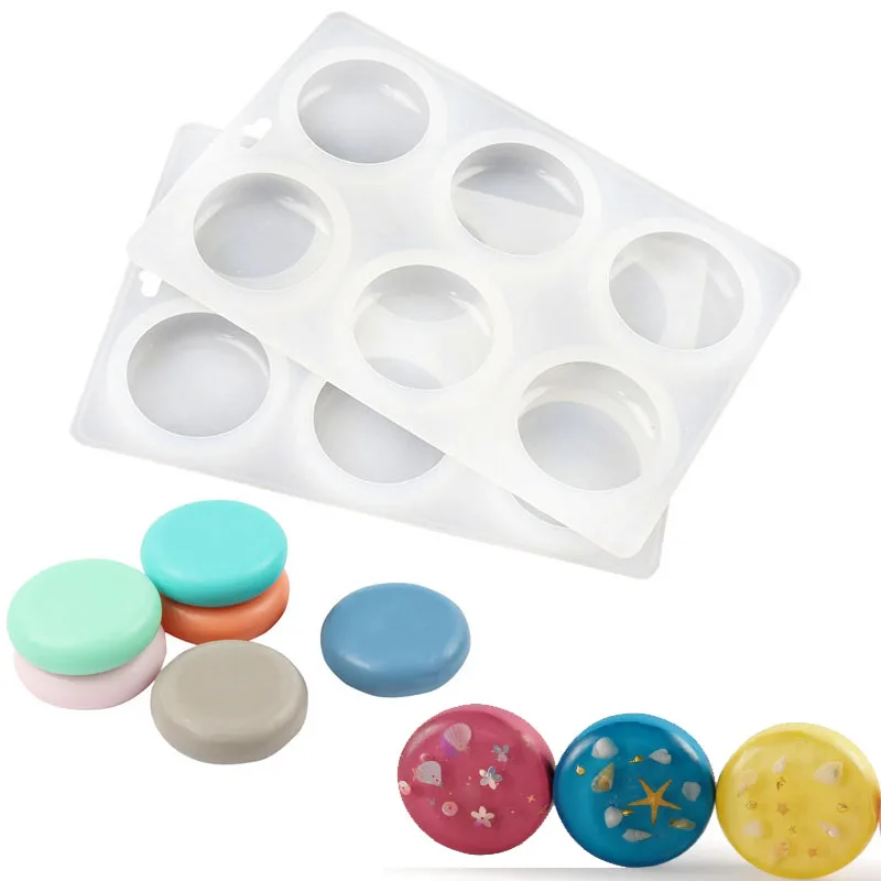 Round Silicone Mold For Soap Making Supplies Dome Bath Bombs Handmade Shower Steamer Basic Plain Lotion Bars Accessories Tools
