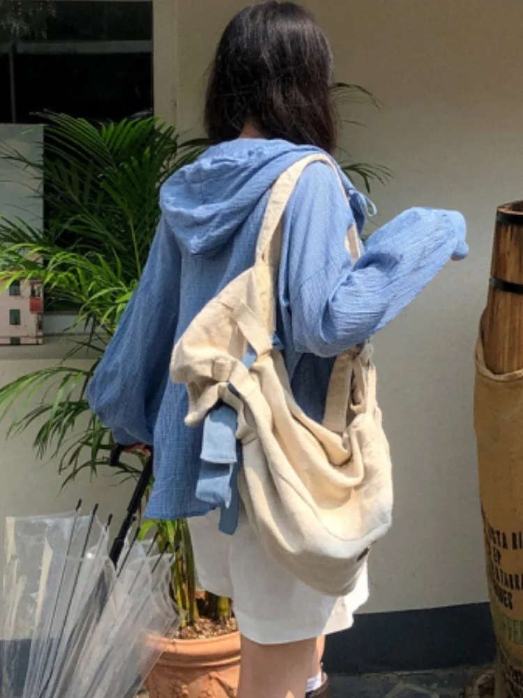 

Chic Autumnal Vintage Single-Button Loose Versatile Fine-Cheered Hooded Dstring irt Jaet Women's Faion Outerwear
