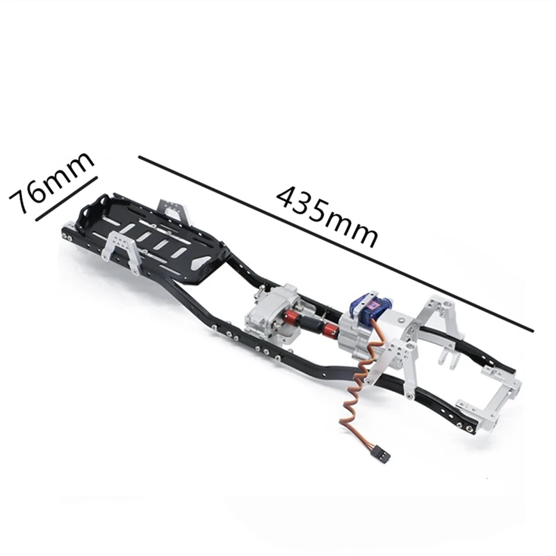 313Mm Wheelbase Metal Chassis Frame With Prefixal Shiftable Gearbox For Axial SCX10 90046 1/10 RC Crawler Car