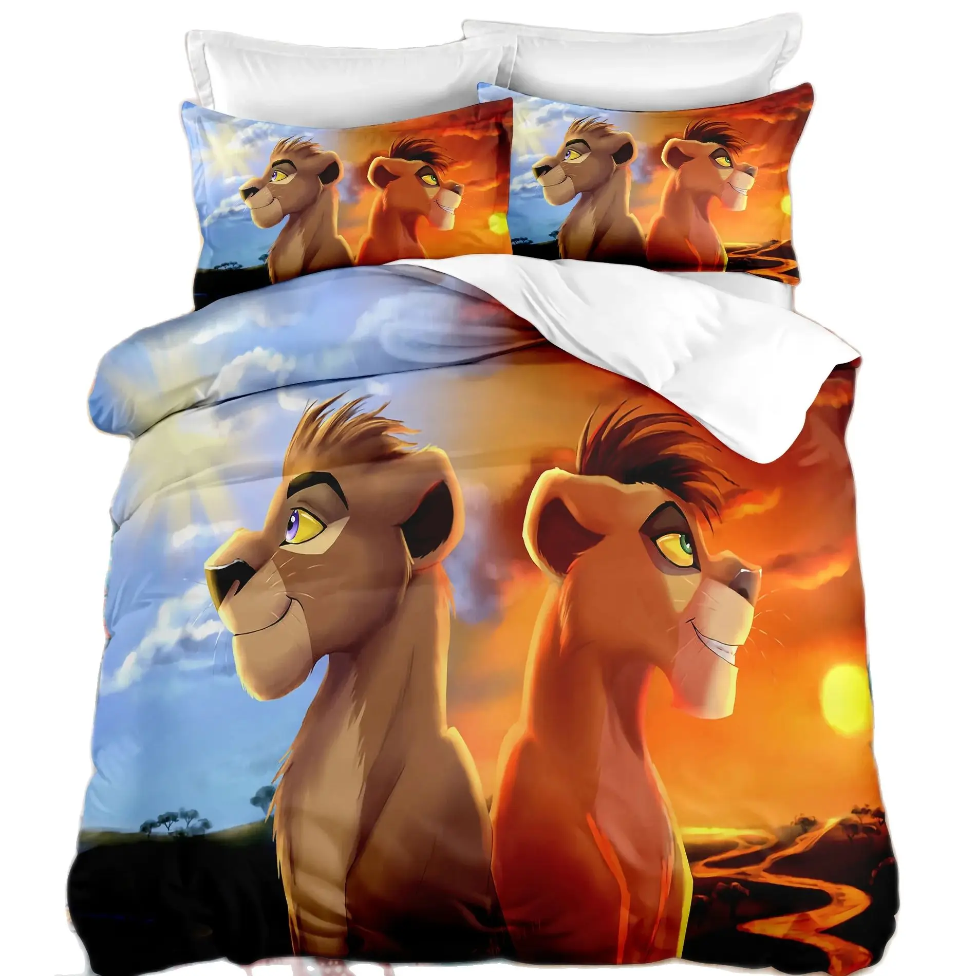 Disney The Lion King Bedding set Simba Duvet Cover for Boys Bedroom Decor Single Queen Double size