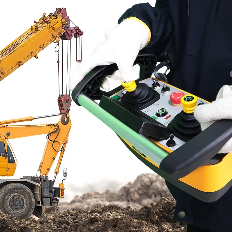 Hot Selling ECD-Q5000 Industrial Joystick 315mhz Waterproof Hydraulic Radio Remote Control for Tower Crane