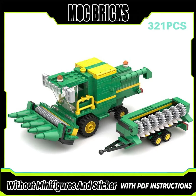 

City Car Model MOC Building Bricks Agricultural Combine Harvester Set Modular Technology Gifts Holiday Assemble Children Toys