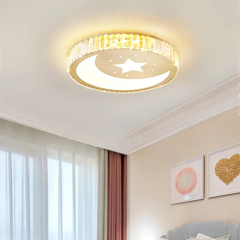 

Full Spectrum Bedroom Light Zhongshan Light Luxury Crystal Room Ceiling Light Modern Minimalist LED Warm Master Bedroom Lighting