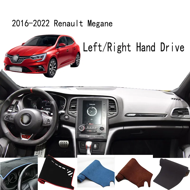 

For 2016-2022 Renault Megane IV Dashmat Dash mat Dashboard Cover Instrument Panel Sunscreen Pad Ornaments