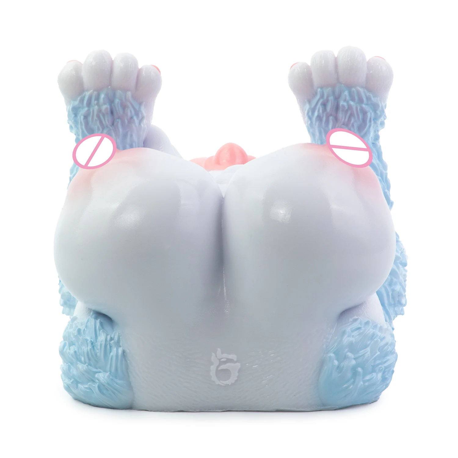 SHAZ White Wolf Butt Silicone Pocket Pussy Male Masturbator, Big Boobs Onahole Two Tunnel with Vagina & Anal, Mens Pleasing Toy view 2