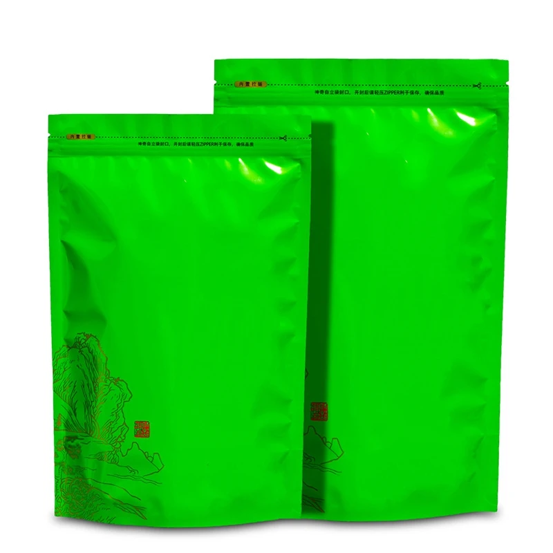 Tetera china YunWu Biluochun, bolsas con cremallera, té verde Biluochun, sellado reciclable, sin bolsa de embalaje