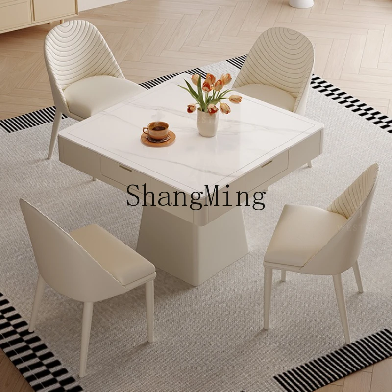 

DHY cream style mahjong table dining table dual-purpose living room home multi-functional new model
