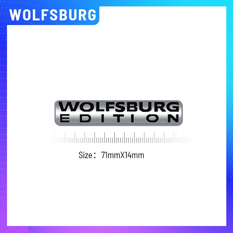 1/2PCS Metal WOLFSBURG EDITION Logo Emblem Car Rear Trunk Sticker Decoration Badge Styling Accessories