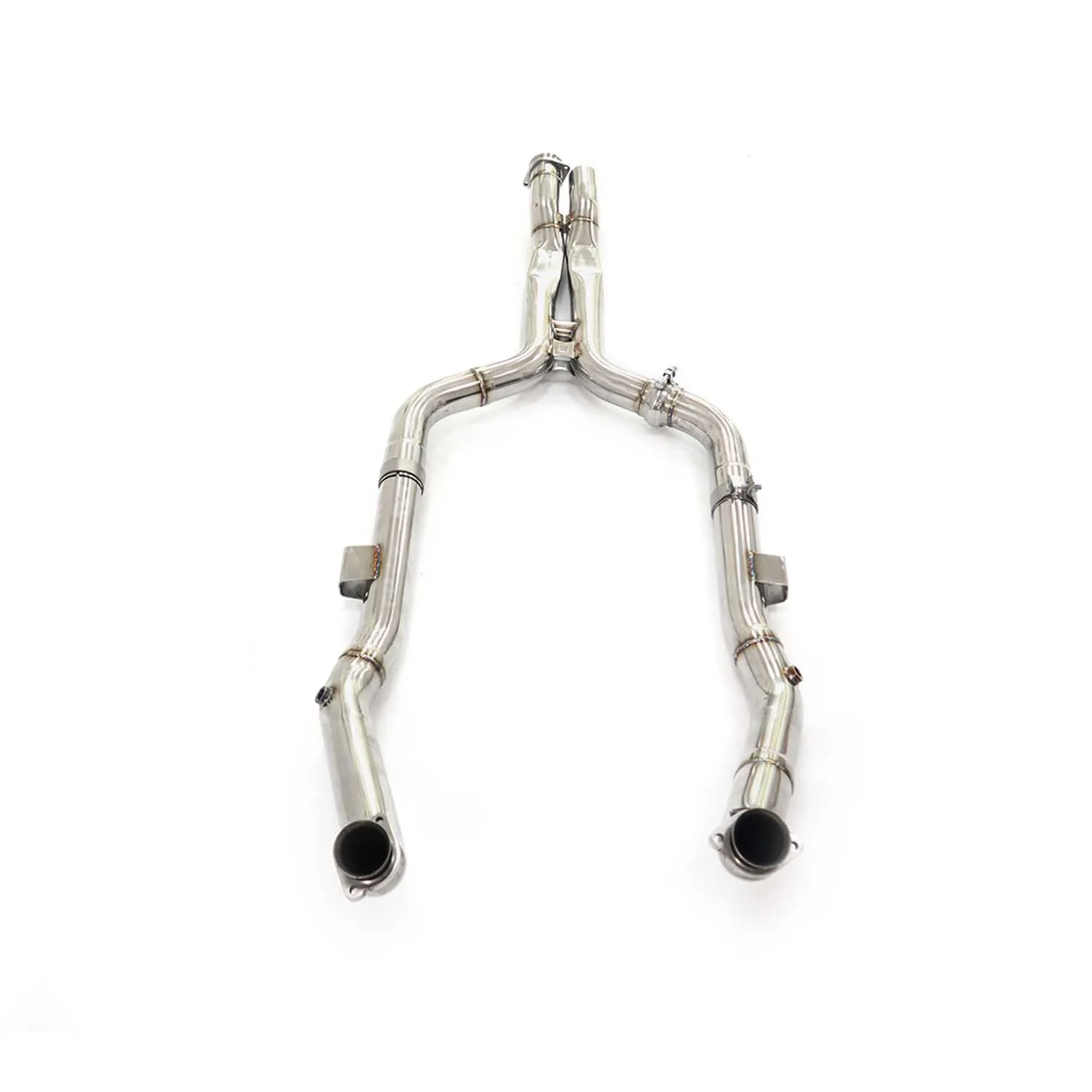 OUCHI High Flow Exhaust Downpipe For Mercedes Benz CLS63 AMG C219 With Heat Shield Auto Racing Exhaust System Pipes