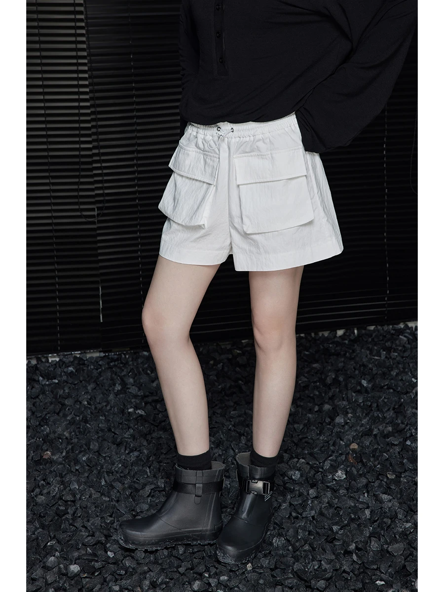 

Белые рабочие брюки-кюлоты женские, повседневные, свободные, дышащие, летние 2023, уличный стиль, широкие штанины, три четверти длины