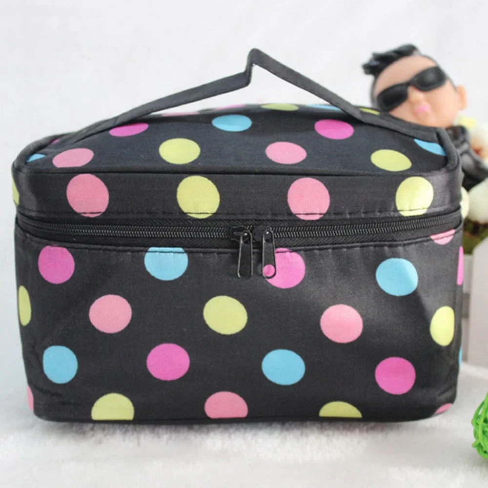Dot Makeup Bag Travel Portable Large Capacity Toiletry Organizer Storage Box Carry On Waterproof Handbag Cosmetic Bag Wash Bag
