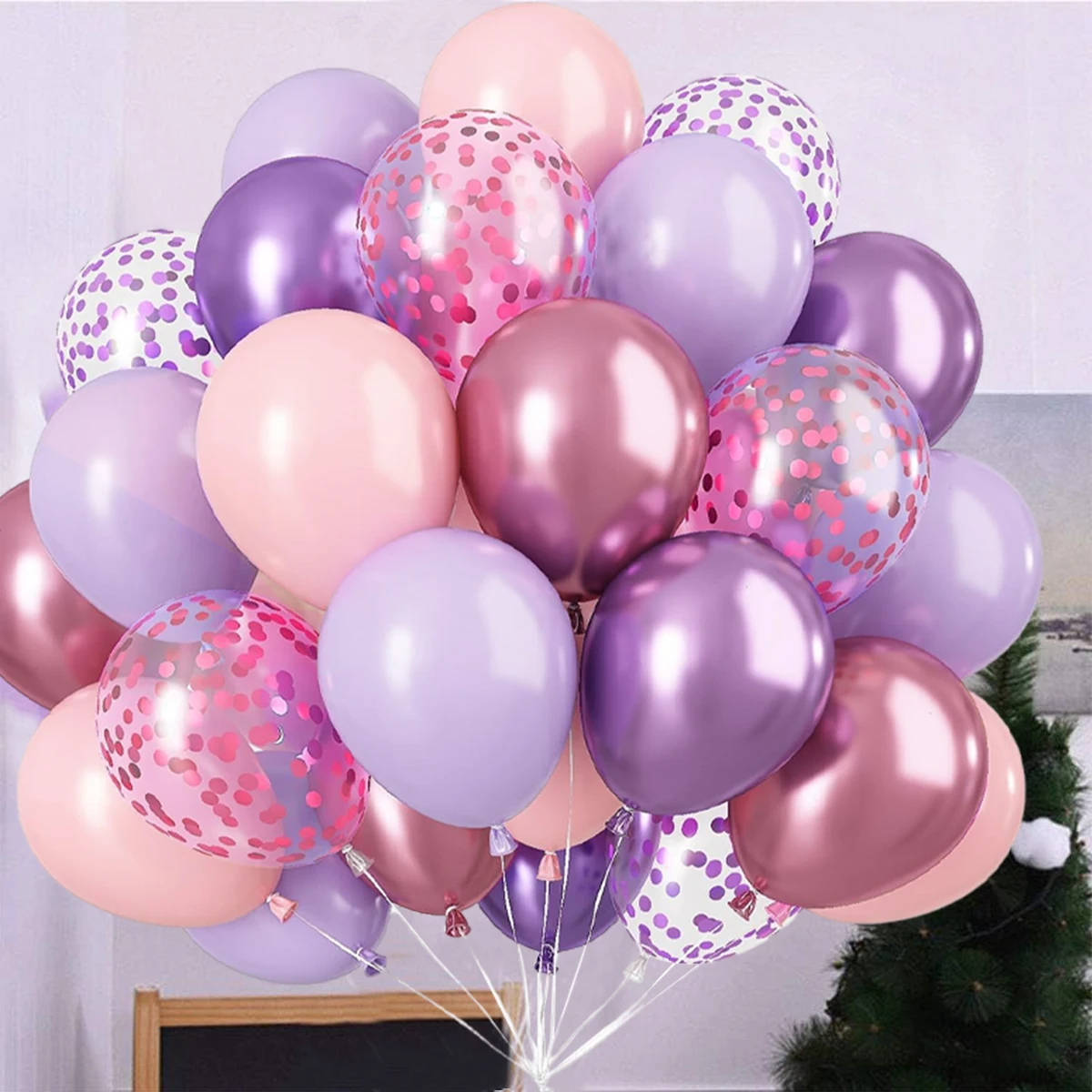 Latex Confetti Balloon Bundle Butterfly Birthday Party Decorations Kids Adults Bear Ballons Baby Shower Wedding Party Supplies