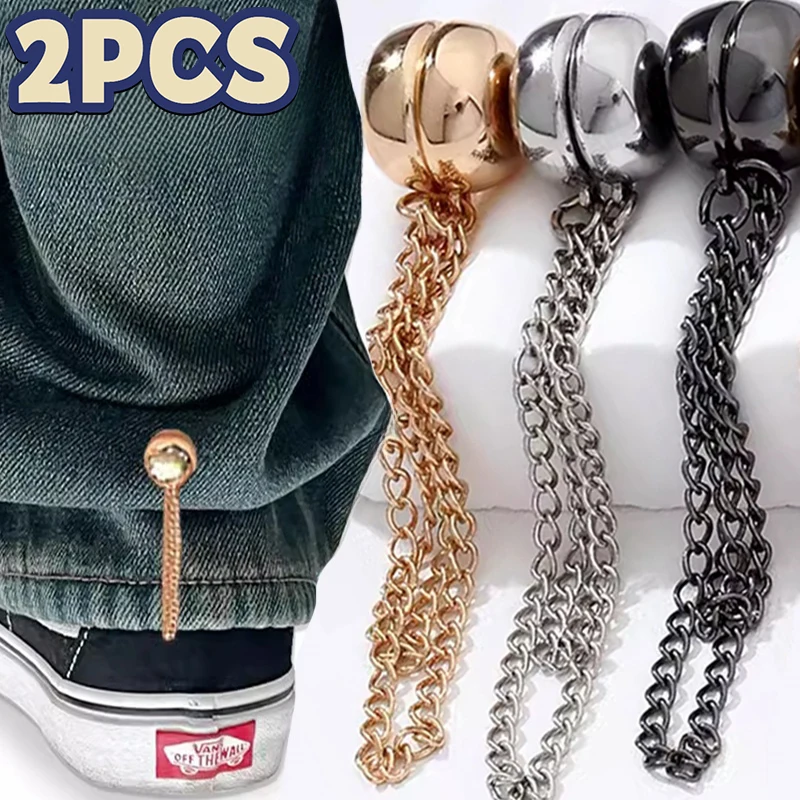 2szt Redukcja chowane magnetyczne regulowane klipsy na nogi do spodni Szpilka do spodni ze stałymi nogawkami Luźny guzik do dżinsów Idealny krój