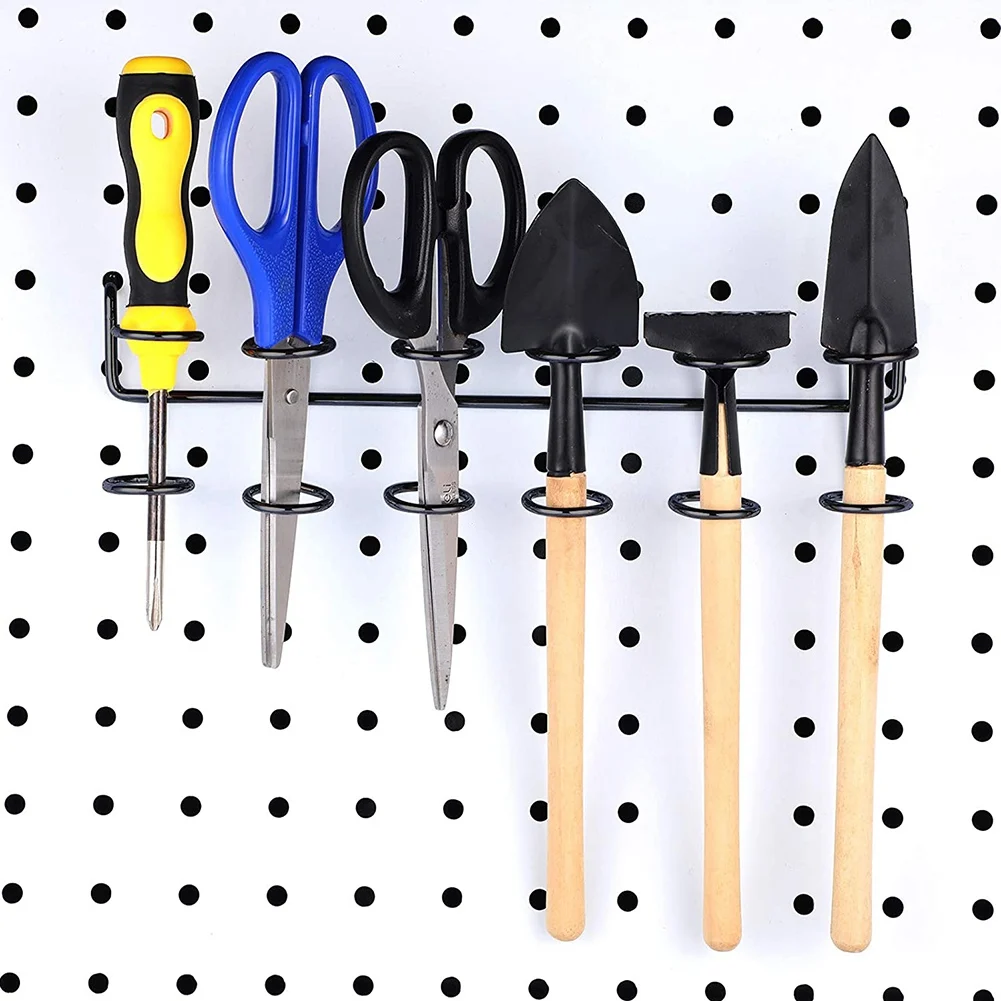 4 buah dudukan obeng Pegboard dudukan Multi-Tool Aksesori Pegboard dudukan alat Multi-Ring untuk Pegboard