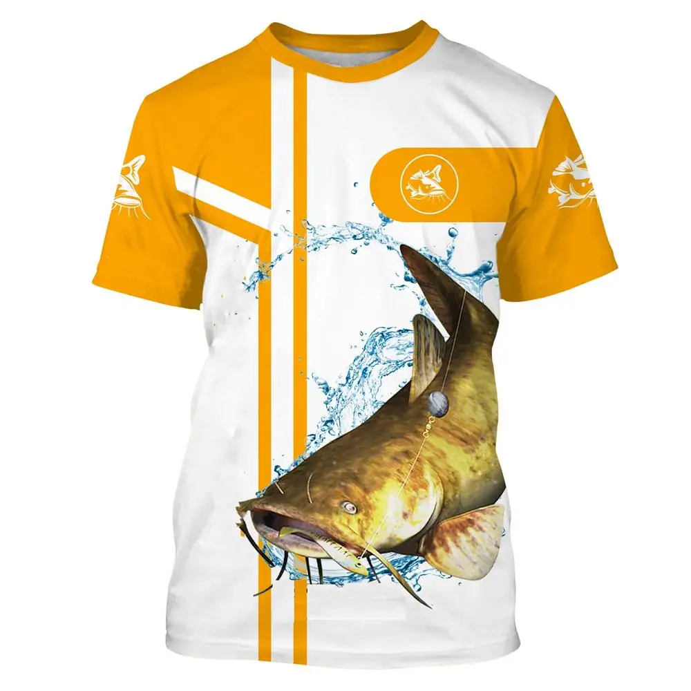 Carp Fishing 3D All Over Print Man\'s T Shirt Harajuku Fashion Short Sleeve Shirt Summer Streetwear Unisex Tshirt