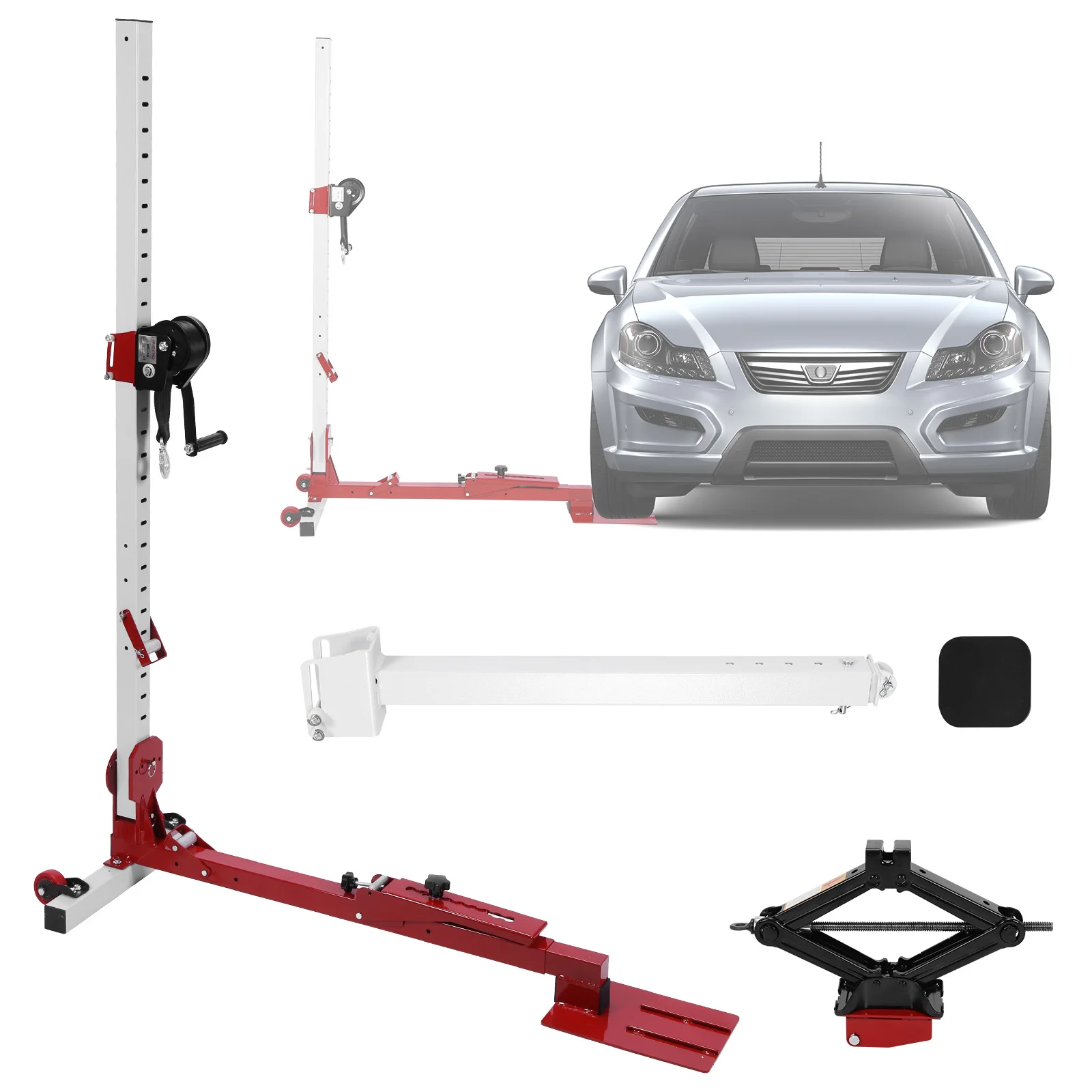 Car Dent Puller Tower 3 in 1 with Nylon Casters Car Dent Pull Lever Bar 1322lbs Pulling Force for Door Dings and Hail Damage