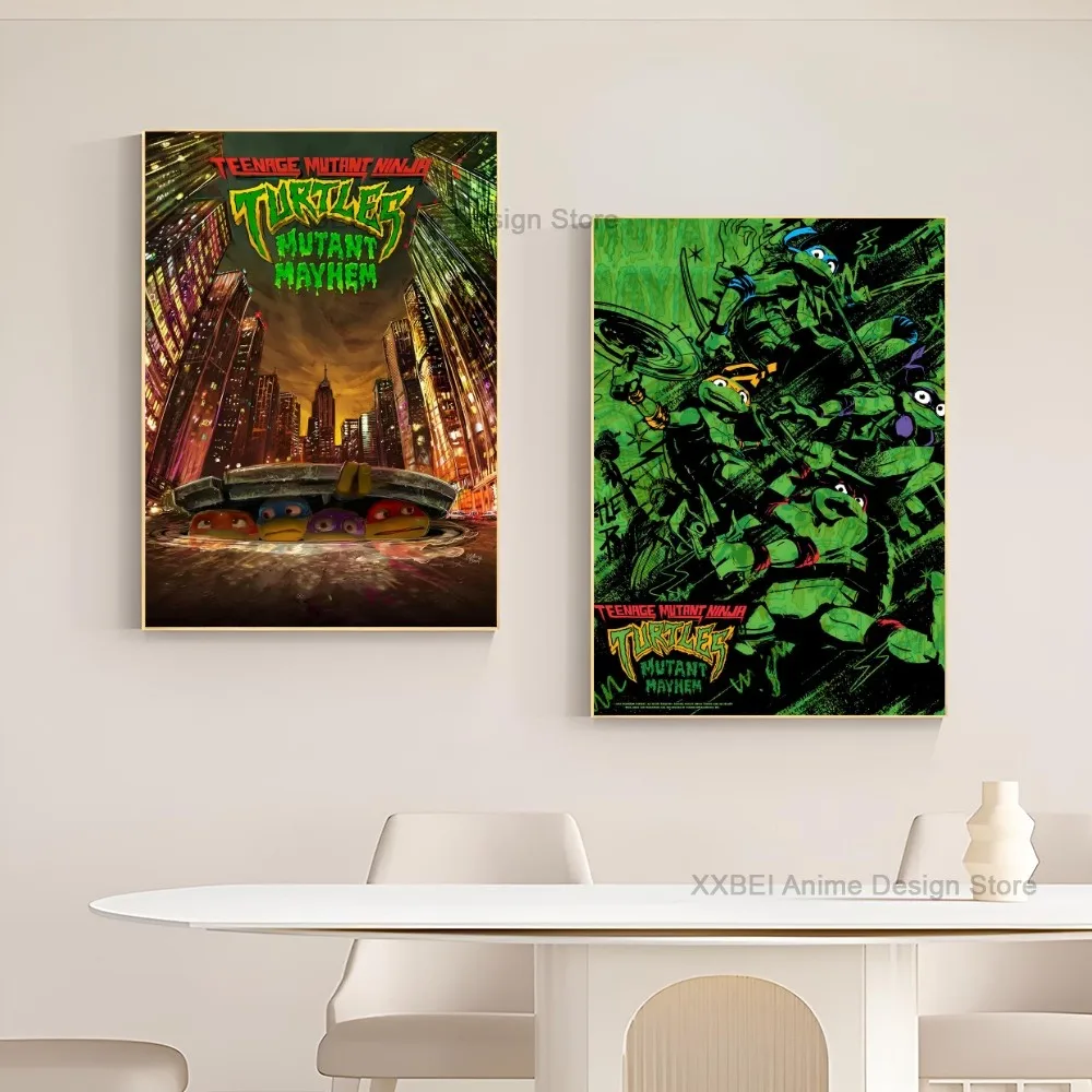 1pc Modern Interior Wall Decoration Hanging Painting Teenage Mutant Ninja Turtles Poster Sticker Bedroom Living Room Cafe Mural