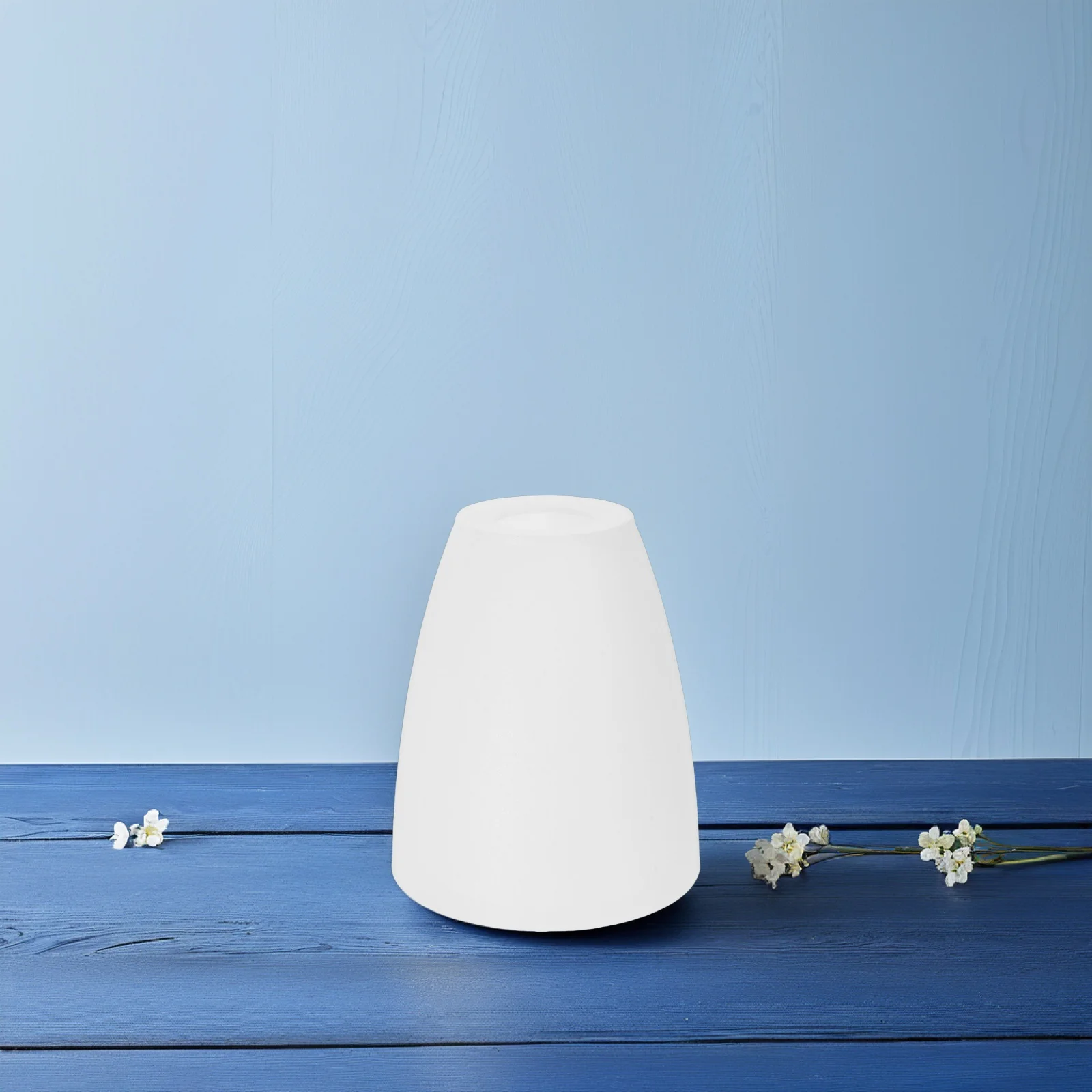 4 قطع من أباجورة الضوء البلاستيكية E14، تصميم فم مسطح متوافق، ديكور منزلي أبيض بسيط، سهل التركيب، أنماط داخلية مختلفة #2