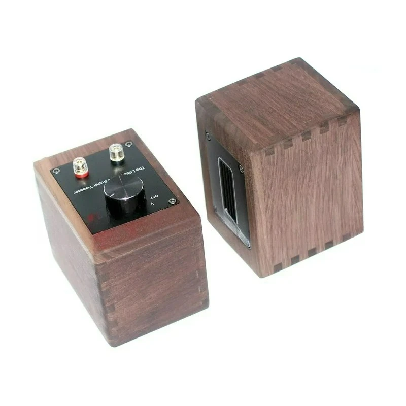 Black walnut solid wood external audiophile-grade audio aluminum ribbon external super tweeter, 30W 6Ω 91.5dB speaker