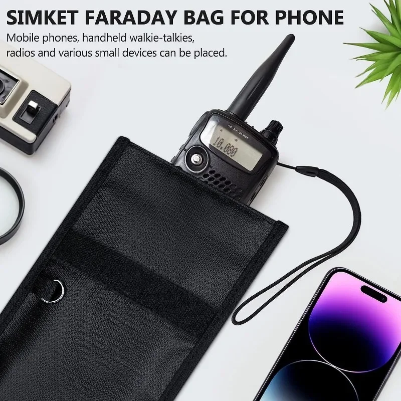 Fire-retardant Faraday Bag Shield RFID Cell Phone Signal Blocking Anti-tracking GPS Location EMF Protection Info Security Cover