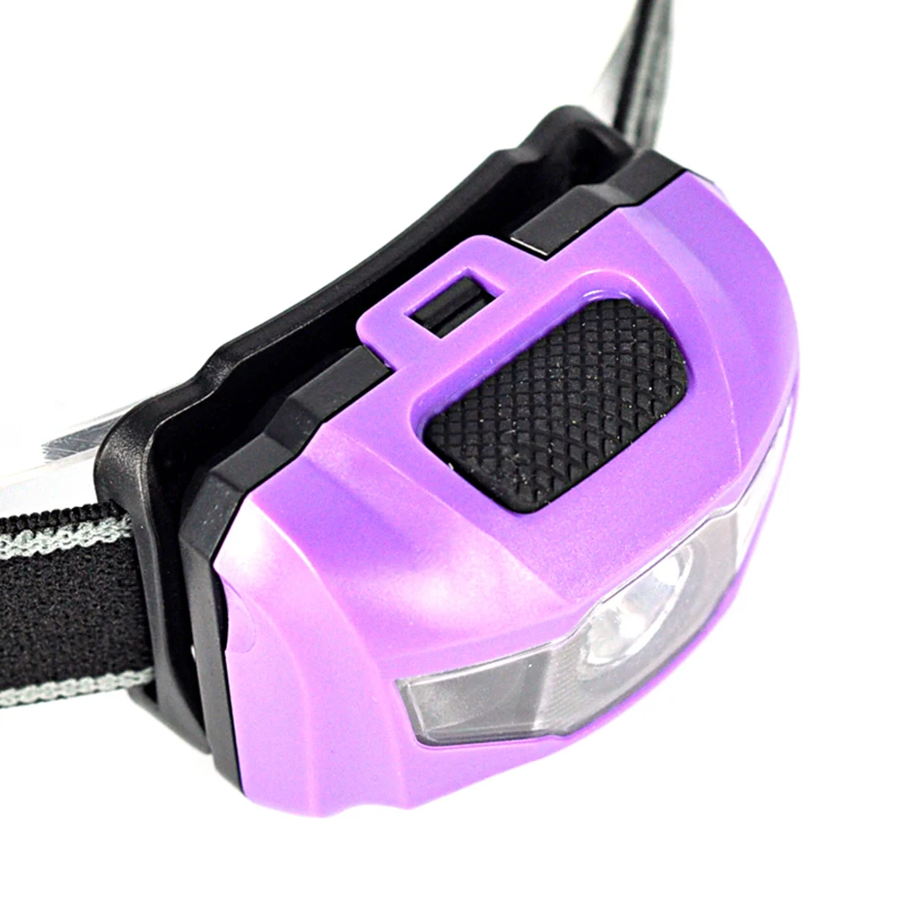 

Headlamp 120 Lumens LED Camping Headlamps Elastic Strap Purple Waterproof Running Hiking Fishing Hunting Jogging Lightweight