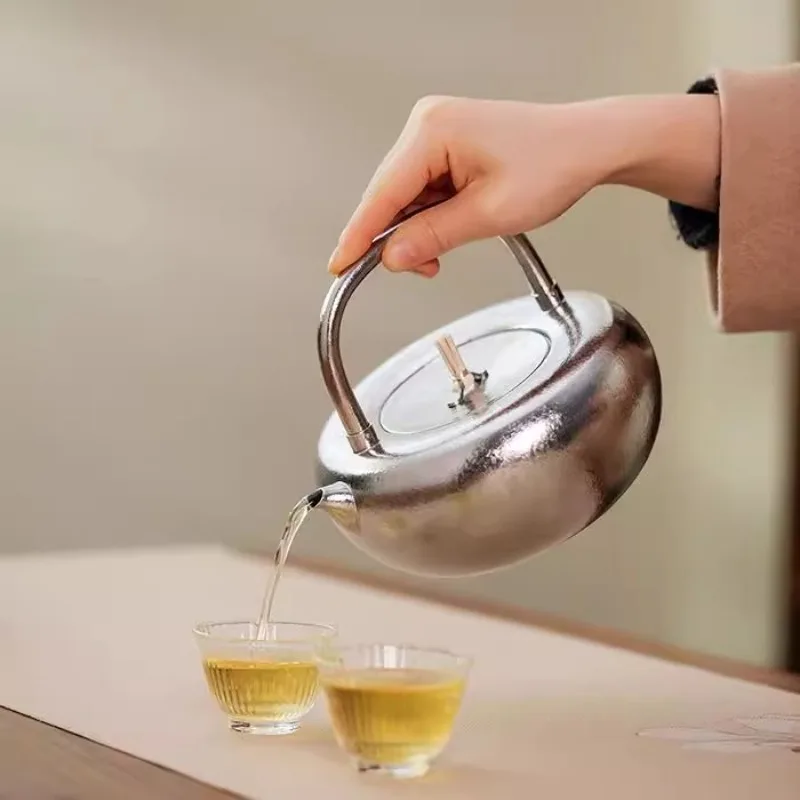 Titanium Ruyi Tiliang Titanium Kettle Pure Titanium Kettle High-end Gongfu Tea Brewing Teapot