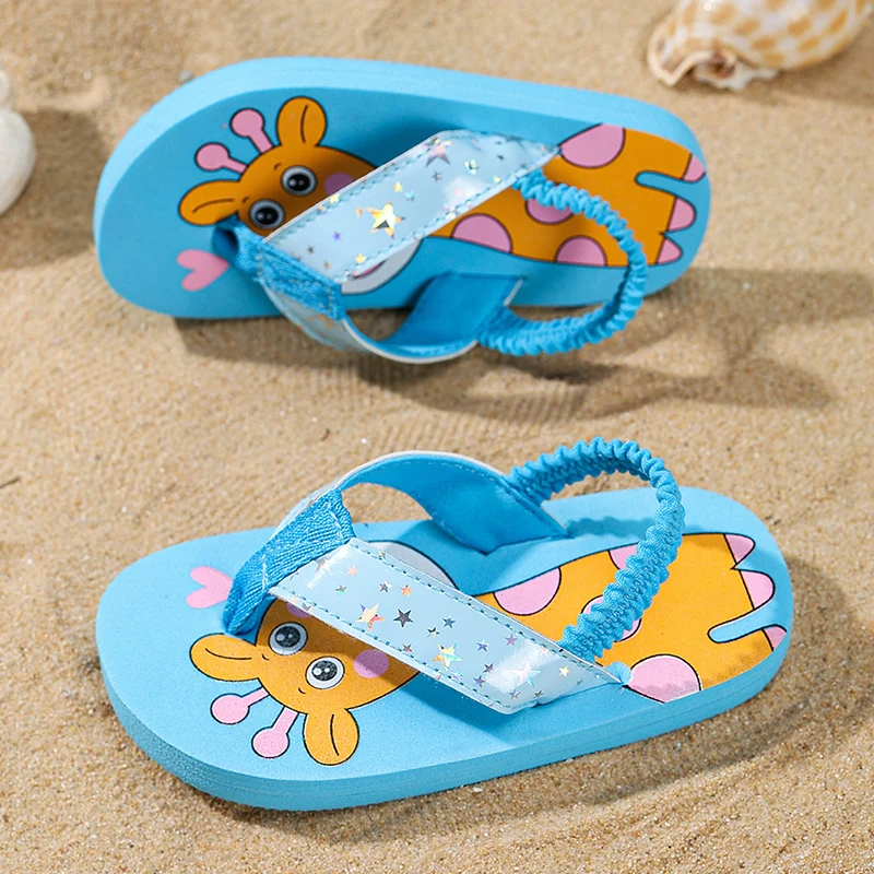 New 2026 Summer Kids Slippers Holiday Children Beach Shoes Girls Flip Flops Cute Slippers For Toddler Flip Flops Elastic Band - view 2