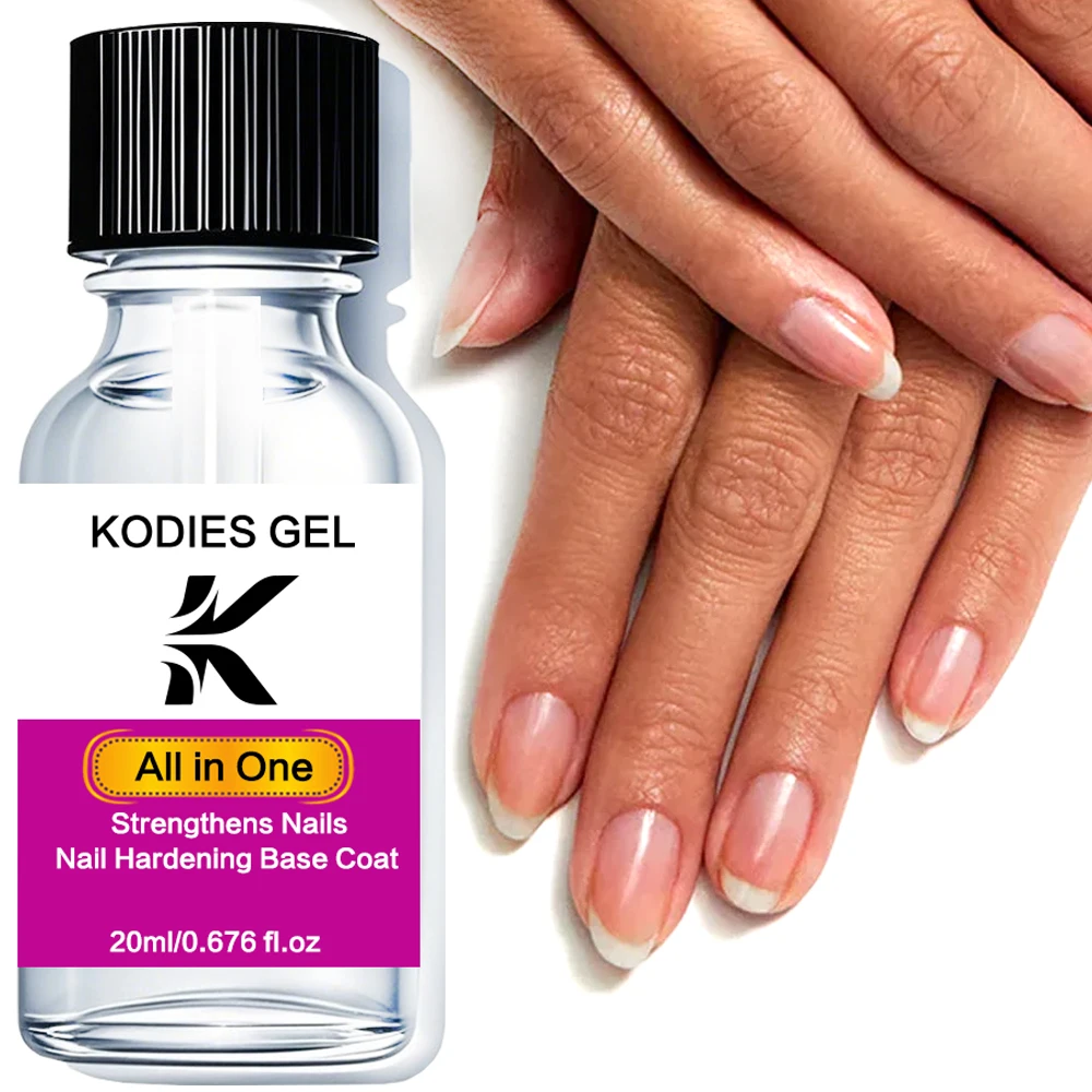 KDOIES เจลบำรุงเล็บและเร่งการเจริญเติบโต 20 มล. ออลอินวัน เจลเคลือบเล็บแข็งแรง ท็อปโค้ท เบสโค้ท แห้งเร็ว เงางามพิเศษ