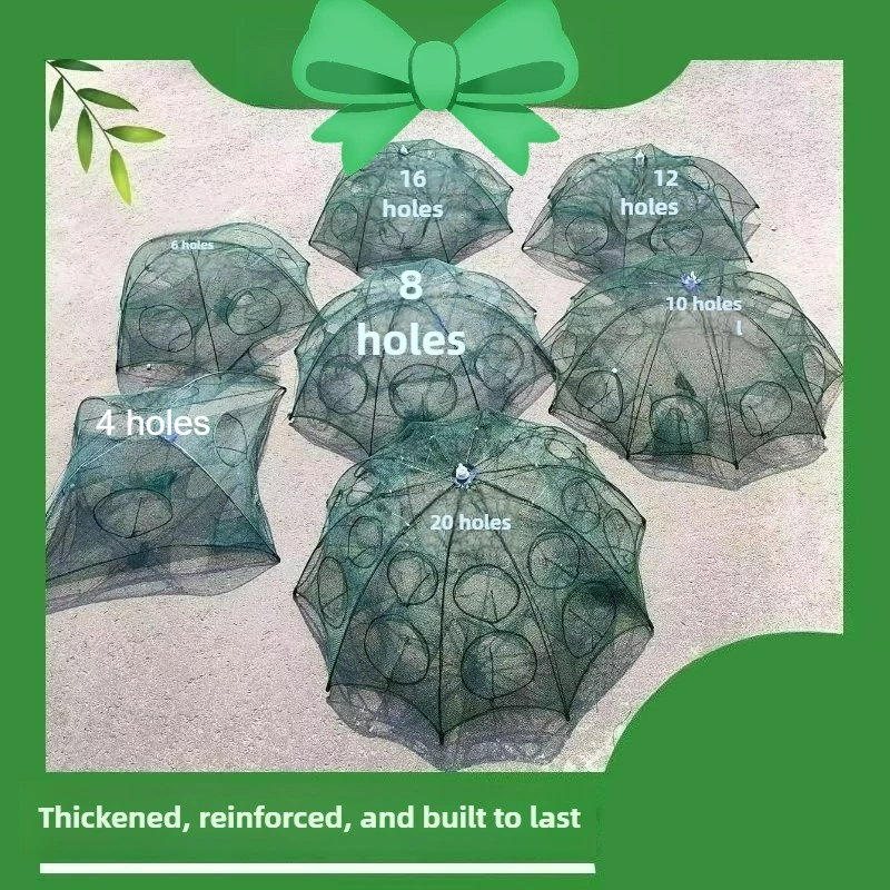 

LIANMAN Umbrella Net Shrimp Cage Lu Ya Automatic Folding Fishing Net Strong, Durable, Breathable Sea Fishing Wild Fishing Cage