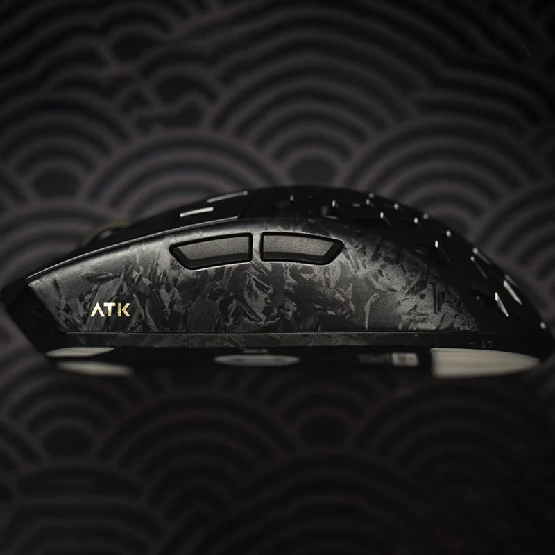 ATK Ghost Carbon Fiber Hollow Wireless Gaming Mouse 48g Lightweight For Small To Medium Hands Esports Valorant FPS Games