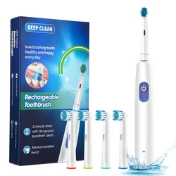 Rotating Electric Toothbrush for Adult Teeth whitening Teeth Brushes 3D head soft brush Rechargeable 5 Modes Electric Toothbrush