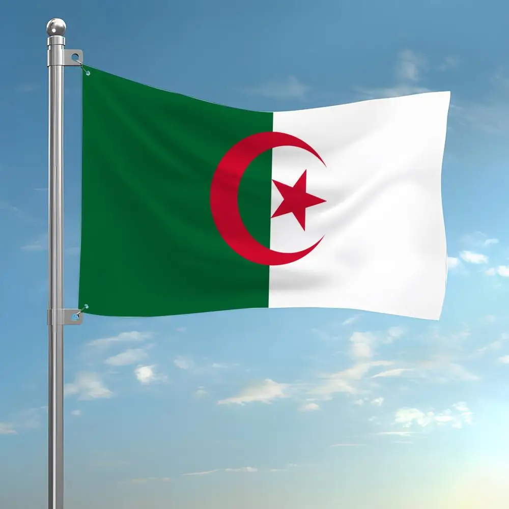Algeria Flags Custom Wall Hanging Background Art Banner For Bedroom Home Living Room Outdoor Decor