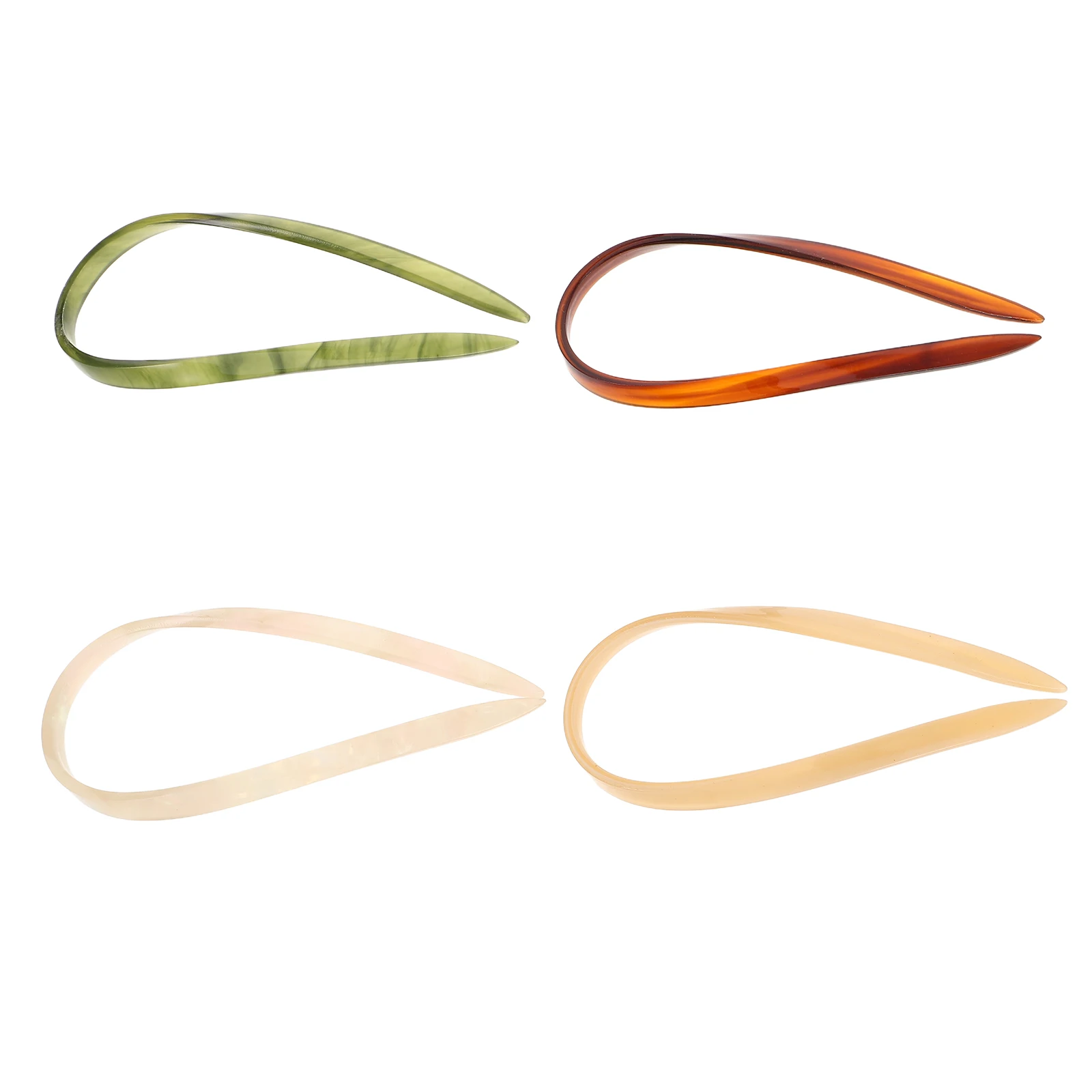 

4pcs U Shaped Hairpins Elegant Women Accessories Stylish Bun Hairpin Acetate Supplies Daily Party Wedding Female Hair Ornaments