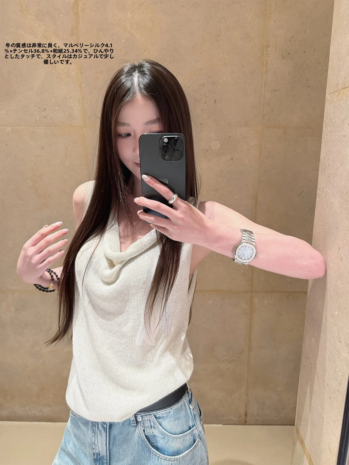 

ZhiZhi Snowflake Soft Silken Knitwear Loose Fit Women's Regular Length Overhead Silk Paper Yarn Knitted Sweater