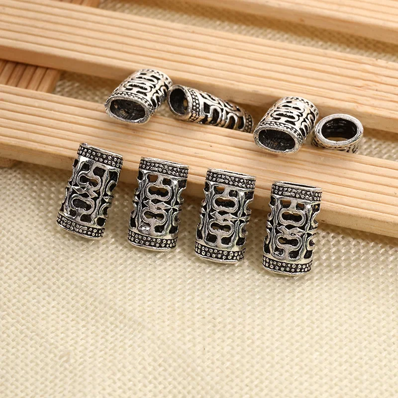 5 Pcs Metal African Hair Rings Beads Cuffs Tubes Charms Dreadlock Dread Hair Braids Jewelry Decoration Accessories