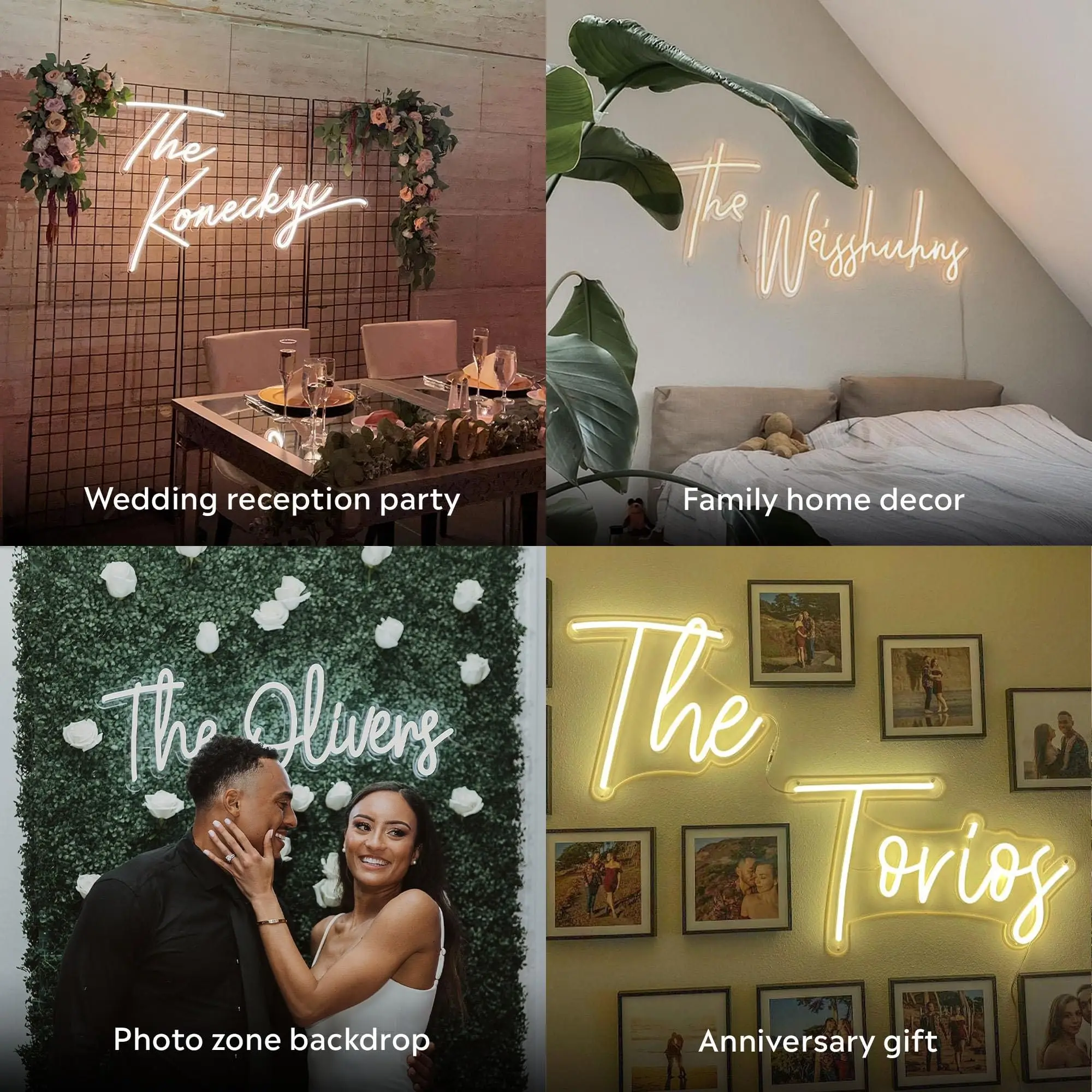 Custom Neon Sign Personalized Neon LED Sign USB Powered Multi Font Color For Weddings Bar Birthday Party Bedroom Wall Decor Gift