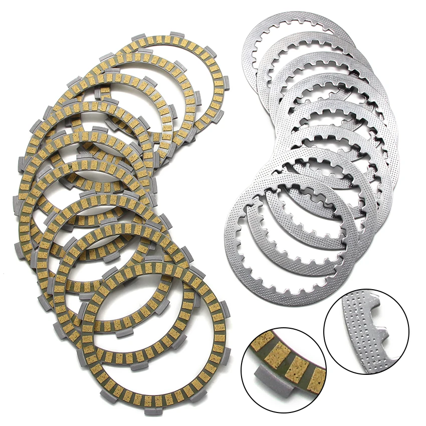 

Motorcycle Clutch Friction Disc Plate Kit For Yamaha FZR400RR FZR400RR-SP FZR500 FZR600 Genesis 21V-16321-00/3XP-16321-00 9