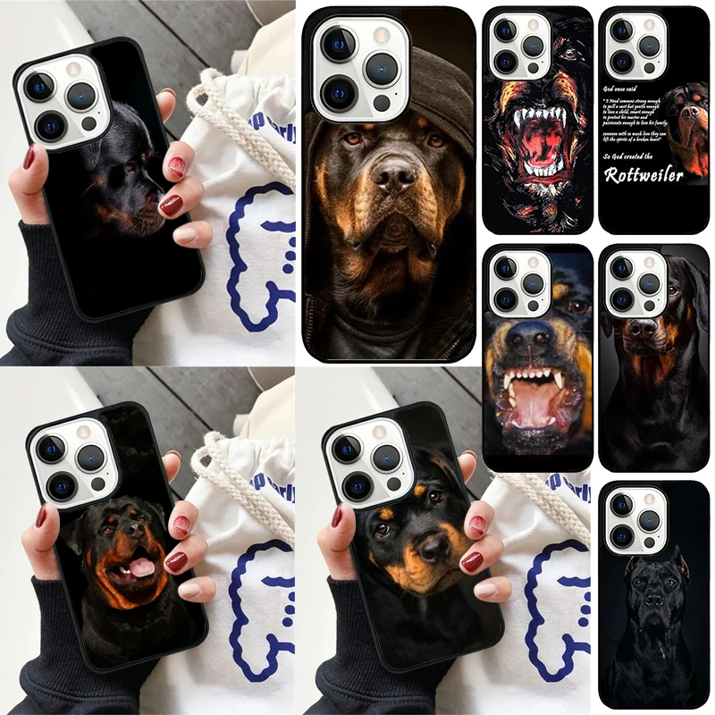 Rottweiler Dog phone Case Cover For iPhone 16 15 14 Plus X XR XS for apple 16 11 12 13 mini Pro Max coque