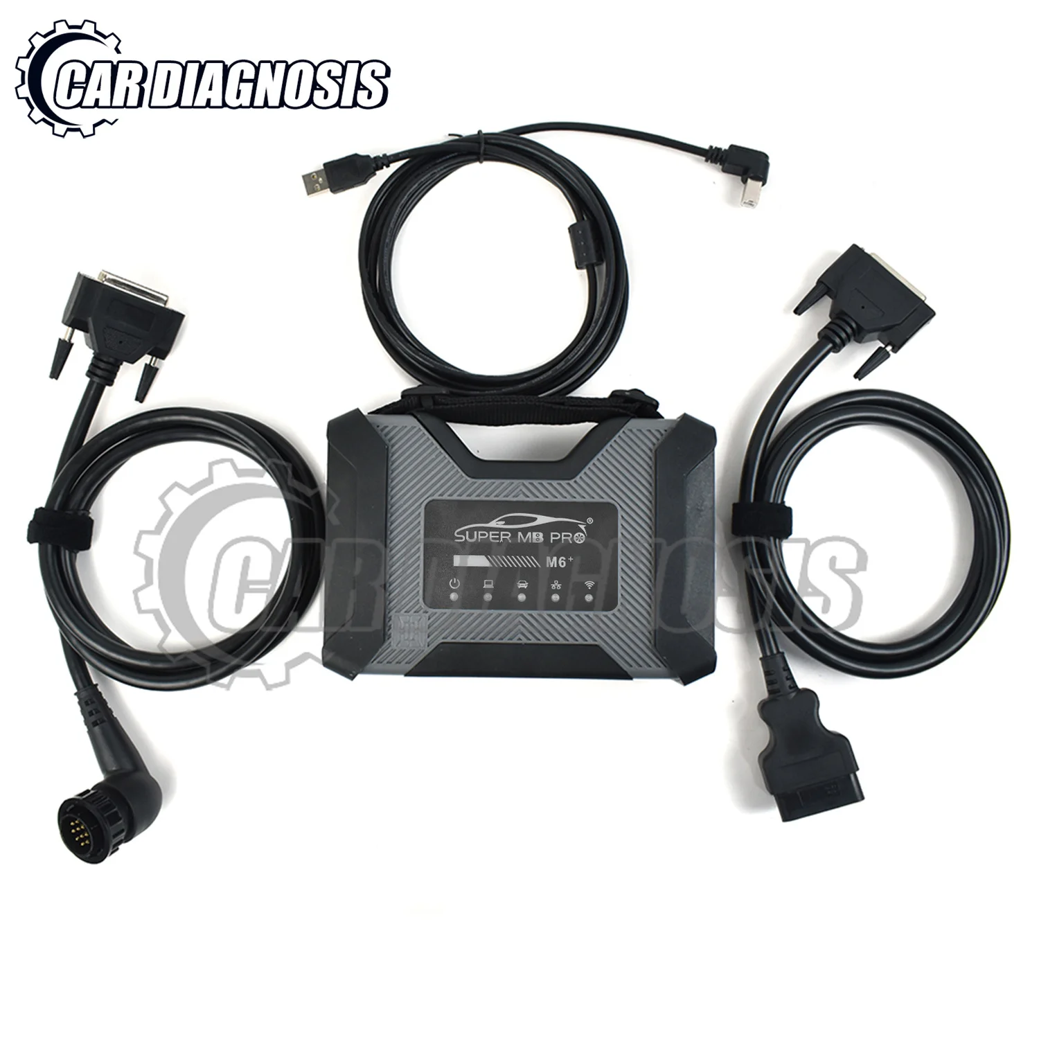 Newest for SUPER MB PRO M6 with Multiplexer +USB Cable + OBD2 16pin Main Test Cable Wireless Star Diagnosis Tool