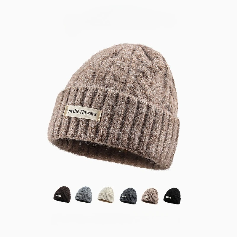 

Шерстяная шапка для женщин на осень и зиму. Шерстяная холодная шапка. Универсальная серая свободная теплая вязаная шапка для мужчин.