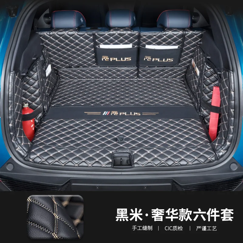 For BYD Atto 3 Yuan Plus 2022 2023 Car Boot Mat Leather Floor Carpet Tray Protector Accessories Waterproof Anti dirty